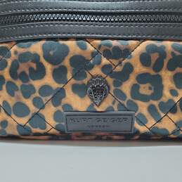 Kurt Geiger Leopard Animal Print Zip Nylon Crossbody Bag 10x6x3" alternative image