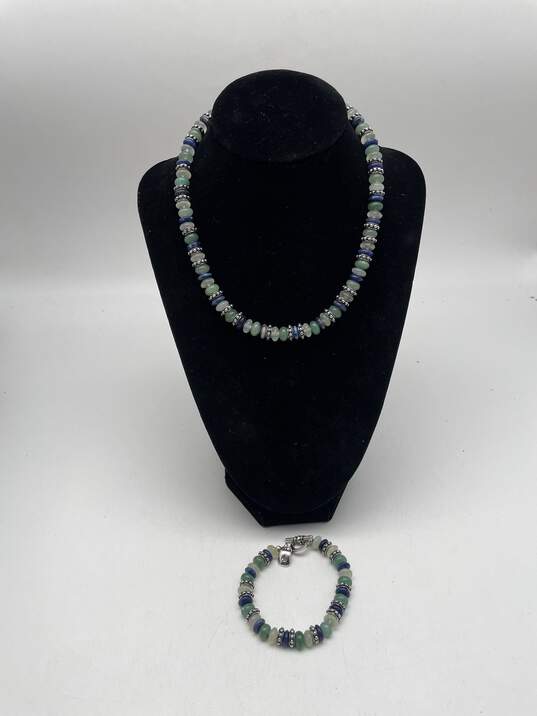Lot Of 2 Ralph Lauren Womens Multicolor Beaded Necklace & Bracelet 87.9g image number 1