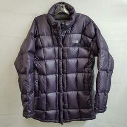 The North Face purple plum grid puffer jacket 600 fill women's XL