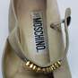 AUTHENTICATED Moschino Beige Suede Black Patent Leather Cap Toe Mary Janes Size 36 image number 4