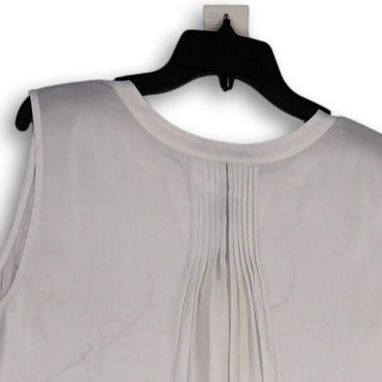 NWT Womens White Sleeveless Split Neck Pullover Blouse Top Size X-Large image number 4