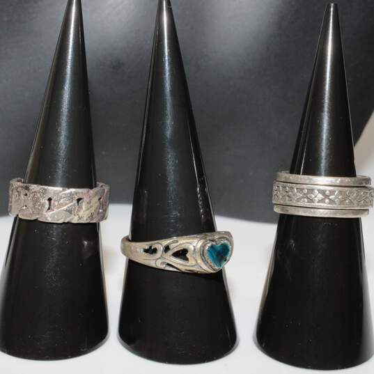 Assortment of 5 Sterling Silver Rings (Sizes 5.25 - 9.5) - 17.9g image number 3