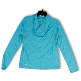 Womens Blue Heather Long Sleeve Stretch Regular Fit Pullover Hoodie Size S alternative image