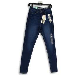 NWT Blue Spice Womens Blue Denim Medium Wash High Waist Skinny Jeans Size 3