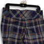 NWT Womens Blue Gray Plaid Pixie Knitted Pull-On Ankle Pant Size 00 image number 3