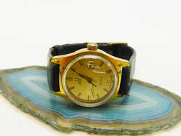 Vintage Omega Swiss Geneve Automatic Women's Leather Band Watch 25.5g