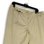 NWT Womens Tan Flat Front Stretch Straight Leg Chino Pants Size 16 image number 2