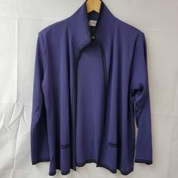 Misook Petite Purple Open Front Cardigan Women's XL