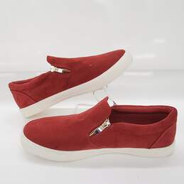 Just Fab Courtlyn Women's Suede Red  Sneakers  Size 9.5
