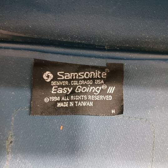 Samsonite Easy Going III Canvas Dark Teal Blue Travel Luggage image number 8