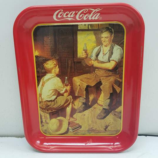 Pair of Coca-Cola Trays from the 80s image number 3
