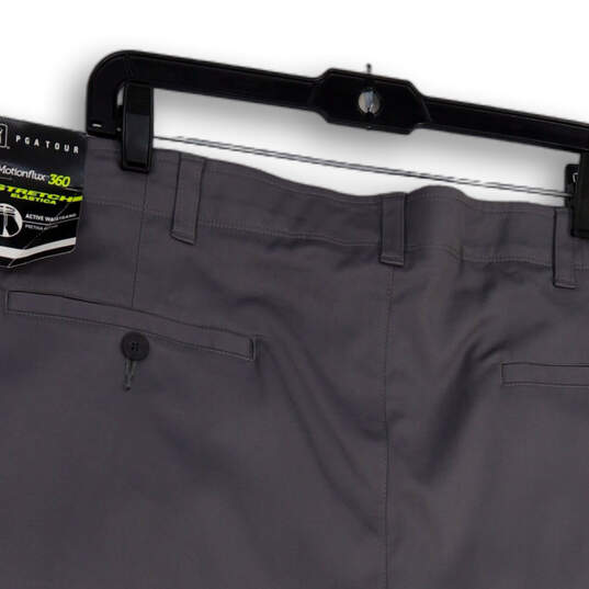 NWT Mens Gray Motionflux 360 Stretch Flat Front Pockets Chino Shorts Sz 50 image number 4