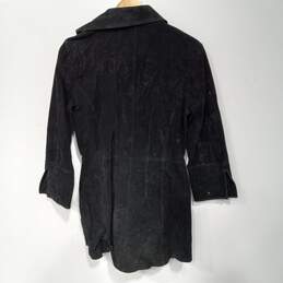 Colleen Lopez My Favorite Things Black Suede Leather Coat Size Medium alternative image