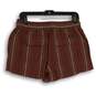 NWT Sanctuary Womens Red Striped Flat Front Tie Waist Paperbag Shorts Size M image number 2