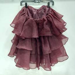 Women's Altar'd State Burgundy Ruffle Sleeveless Dress Size S NWT alternative image
