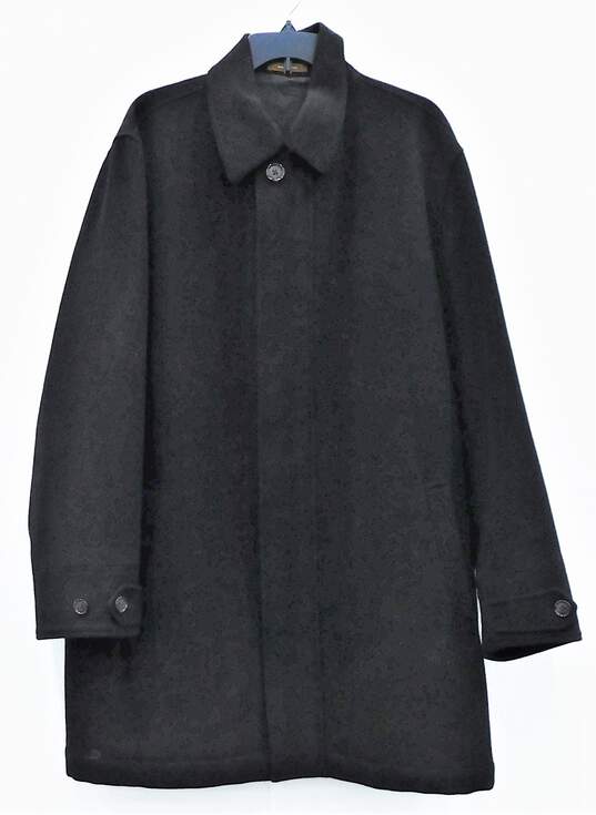 Mens Black Wool Lined Jacket Mens SZ 44R image number 1