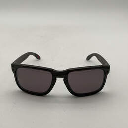 Mens OO9102-B7 Gray UV Protection Polarized Full-Rim Square Sunglasses