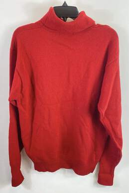Yves Saint Laurent Women Red Turtleneck Wool Long Sleeve L alternative image
