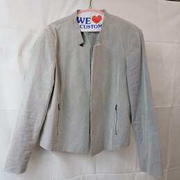 Halogen Women's Pinstripe Cotton Dress Jacket Size XL