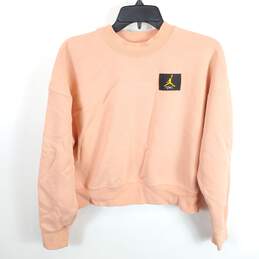 Air Jordan Women Peach Cropped Sweater XS