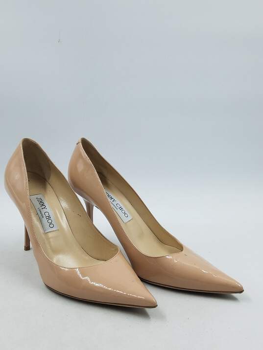 Authentic Jimmy Choo Nude Patent Pumps W 9 image number 3