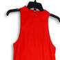 NWT Womens Orange Sleeveless Cut Out Back Short A-Line Dress Size Medium image number 3