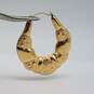 ON 14k Gold 2 Inch Earring Scrap No Pair 6.6g image number 1