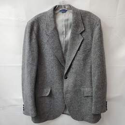 Men's Grey Pendleton Wool Sport Jacket Size 44 Long