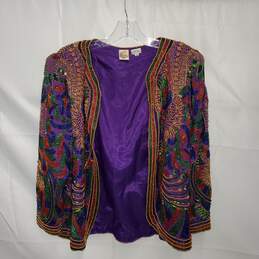 Precious Moments Pure Silk Sequin Jacket Size S