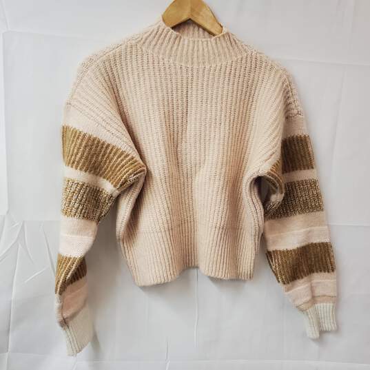 TOPSHOP Peach Knit Pullover LS Sweater Women's 4-6 NWT image number 1