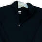 Womens Black Long Sleeve Quarter Zip Dri-Fit Classic Polo Shirt Size Medium image number 3