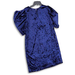 NWT Womens Purple Velvet Puff Sleeve Back Keyhole Sheath Dress Size Large alternative image