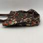 Fossil Womens Multicolor Floral Leather Double Handle Zipper Tote Handbag image number 3