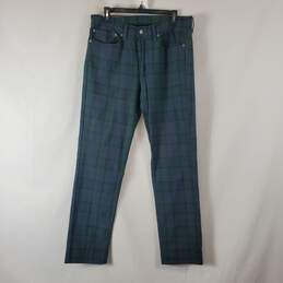 Levi's Men's Green Tartan Pants SZ 34 X 34