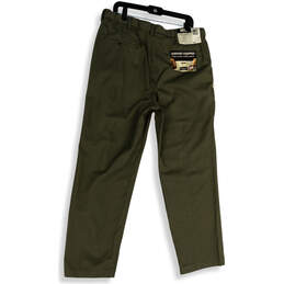NWT Mens Green Flat Front Straight Leg Formal Dress Pants Size 38x31 alternative image