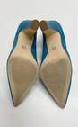 Anne Klein Suede Leather Pointed Toe Pumps Blue 8.5 image number 6