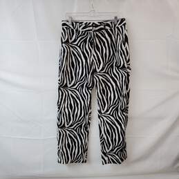 BDG Black & White Zebra Patterned Cotton Straight Leg Pant WM Size 28