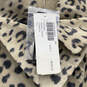 NWT Womens Tan Animal Print Long Sleeve Collared Button Front Jacket Size 3 image number 3