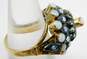 Vintage 14K Gold Opal Cabochons Tiered Dome Statement Ring 9.8g image number 3