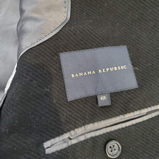 Banana Republic Black Cotton Sport Coat Jacket Size 42R image number 3