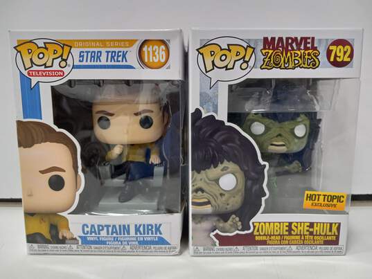 Funko Pop! Captain Kirk & She-Hulk Bundle IOB image number 1