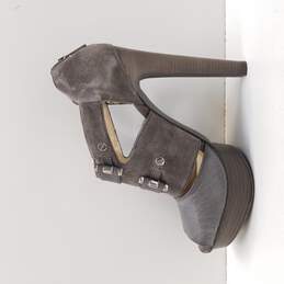 Michael Kors Women's Gray Sueade Gibson Platform Heels Size 7 alternative image
