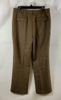 NWT Brooks Brothers Womens Brown 346 Flat Front Wool Straight Dress Pants Sz 12 alternative image
