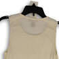 Womens Beige Lace Sleeveless Round Neck Pullover Tank Top Size XS image number 4
