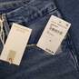 NWT Good American WM's Indigo Blue Denim Distressed Jeans Size 00 x 24 image number 4
