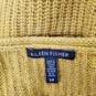 Eileen Fisher 50% Yak & Merino Wool Mustard Color Knit V-Neck Sweater Size S/P image number 3