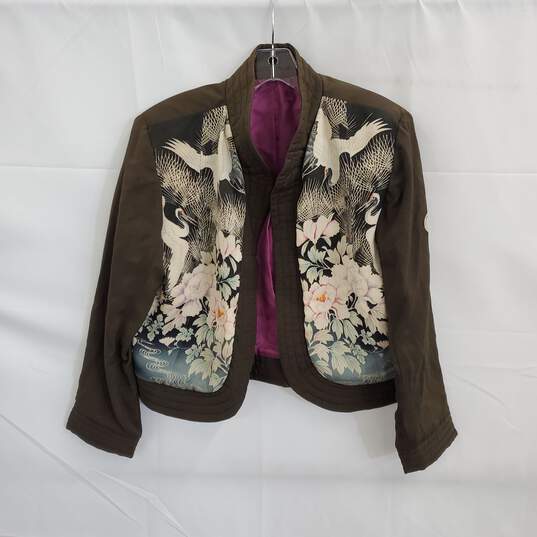 Unbranded Floral Long Sleeve Jacket No Size Tag image number 1