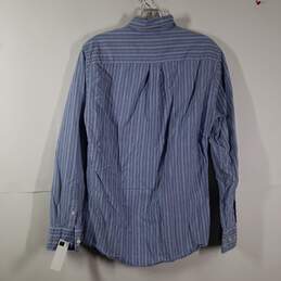 Mens Striped Chest Pocket Long Sleeve Collared Button-Up Shirt Size Small alternative image