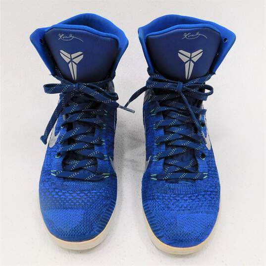 Barry conservador Malversar Buy the Nike Kobe IX 9 Elite Legacy Brave Blue High Tops With Box And COA |  GoodwillFinds