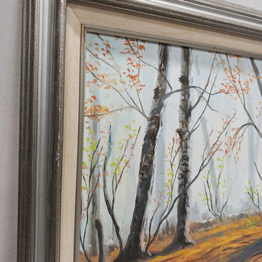 Framed Painting of Forest In The Fall image number 6